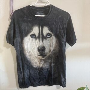 The Mountain Vincent Hie Siberian Husky Short Sleeve T-Shirt Black Size Mens S